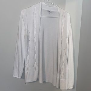 White cardigan